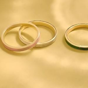 แหวนเงินสเตอร์ลิงแนววินเทจปรับแต่งได้พร้อมแถบทองแบบตัวเลขโรมันที่เรียบง่ายสลักส่วนบุคคลสำหรับคู่รักหรือของขวัญ - Product Image 2