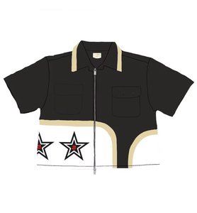 Streetwear personnalisé avec logo brodé d'appliques Polo vieilli délavé à l'acide Polo vintage découpé et cousu - Product Image 3