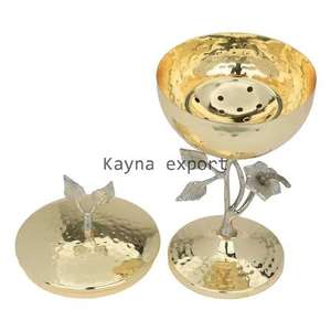 Quemador de Incienso Decorativo de Estilo Oriental con Aroma a Musk y Cilantro, Chapado en Oro, para Habitaciones y Oficinas - Product Image 3