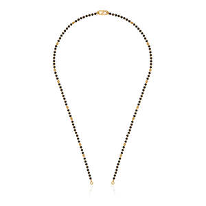 Cadena Mangalsutra de Perlas y Diamantes Chapada en Oro Premium para Mujer, Regalo de Boda - Product Image 2