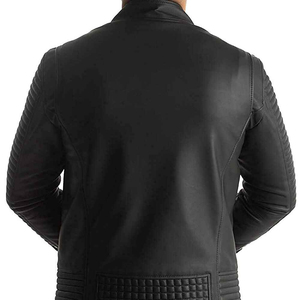 2025 New Men <b>Leather</b> Jacket for Biker Genuine Lambskin <b>Top</b> Quality <b>Leather</b> Material Jackets for Men Customized OEM Service - Product Image 4