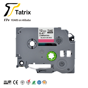 Tatrix TZ431 TZe431 <span class=keywords><strong>TZ</strong></span>-<span class=keywords><strong>431</strong></span> TZe-<span class=keywords><strong>431</strong></span> 12mm Schwarz auf Rot Kompatibles Laminiertes Etikettenband für Brother P-Touch PT-2030 - Product Image 2