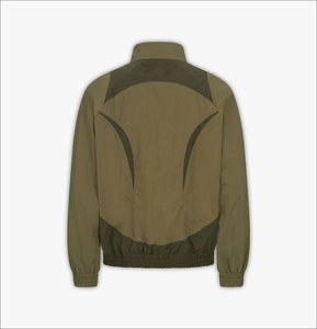 Chándal cortavientos de diseño personalizado para hombre al por mayor con chaqueta y pantalones con cremallera, conjunto de material ligero - Product Image 4