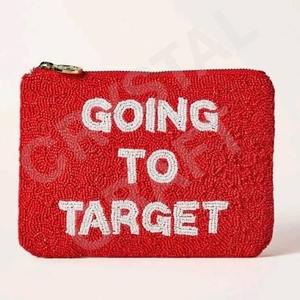 Going to target Seed Beaded Coin Pouch Hermoso monedero con cuentas personalizado para mujer Monedero de moda con - Product Image 1