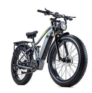 Bicicleta Eléctrica para Adultos, 2000W/1000W, Motor Dual AWD, Batería de Litio de 48V, 30MPH, Llanta Gruesa de 26 Pulgadas, Cuadro de Titanio - Product Image 1