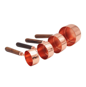 Best Designer Excellent Copper Spoon <b>Measuring</b> Spoons <b>Cups</b> <b>Set</b> Metal Coffee Bean Scoop - Product Image 2
