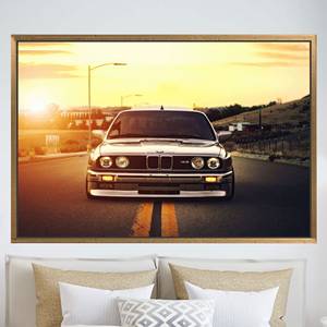 Art sur toile imprimé moderne : décoration murale élégante et tendance pour les amateurs de voitures, 1P : encadré doré - Product Image 1