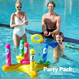 <b>Inflatable</b> <b>Pool</b> Game Combo Set Ring Toss Corn Toss Floating Swimming <b>Pool</b> Games <b>for</b> Kids Adults Summer Party - Product Image 2