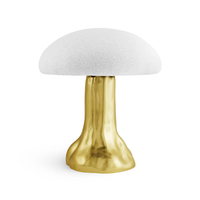 Table basse décorative moderne en feuille de palmier dorée avec plateau en verre