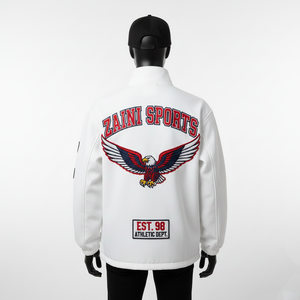 Chaqueta Softshell de Alto Rendimiento Blanca, Cómoda, Cálida, Flexible, Resistente al Viento, con Logotipo Bordado Personalizado, Chaqueta Softshell Elegante para Hombre - Product Image 5