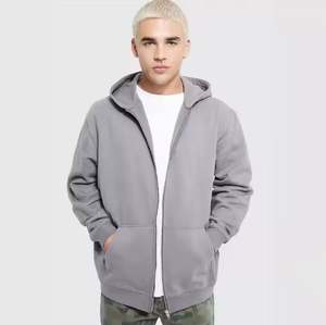 Sweat à capuche zippé pour homme avec étiquette personnalisée, style streetwear, tissu épais, 100% coton, hiver, service OEM - Product Image 4