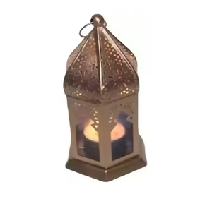 โคมไฟเหล็กสีทองสไตล์อินเดียที่น่าดึงดูดใจโคมไฟเทศกาลเหล็กทองเหลืองที่น่าสนใจสำหรับตกแต่งงานปาร์ตี้ล่าสุด - Product Image 2