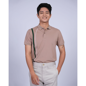 เสื้อสำหรับผู้ชายเสื้อแขนสั้นลายสก๊อตโพลีเอสเตอร์100% ชุดเครื่องแบบธุรกิจลำลองระบายอากาศขายส่ง - Product Image 1