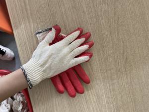 Vietnamese Rubber Coated <b>Gloves</b> Anti-Cut Anti-Slip Safety Working <b>Gloves</b> with Latex Semi-Coating Reusable Cotton for Gardening - Product Image 6