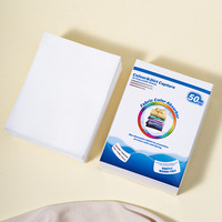 Feuilles de lavage absorbantes de couleur OEM, feuilles de protection contre les colorants pour la lessive, empêchent les couleurs de déteindre ou de couler, sans parfum
