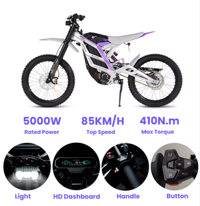 Vélo électrique tout-terrain Falcon 79Bike en alliage d'aluminium à suspension intégrale pour adultes, 72V, motocross, montagne, montagneuses, course hors route - Product Image 4