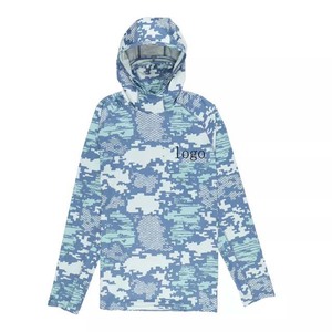 Ropa de pesca UPF 50 + Camisas de pesca de manga larga transpirables de secado rápido Diseño personalizado Sudaderas con capucha de pesca de camuflaje para la venta Ropa deportiva - Product Image 5