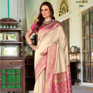 Collection en gros de saris fantaisie doux en soie indien et pakistanais pour les fêtes de mariage catalogue complet avec tarifs disponibles - Product Image 1