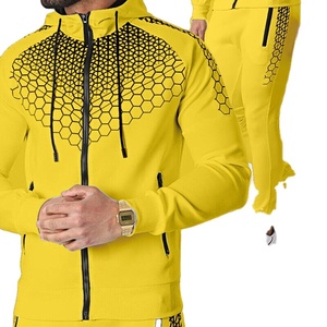 Sudadera con capucha de dos piezas de invierno de alta calidad para hombre, chándal, diseño de logotipo personalizable, cómodo, ecológico, 100% algodón - Product Image 1