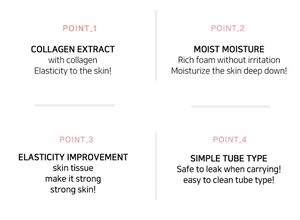 Collagen hyaluronic axit sâu làm sạch bọt độ đàn hồi thúc đẩy làm săn chắc lỗ chân lông làm sạch giữ ẩm sữa rửa mặt cho tất cả các da - Product Image 3