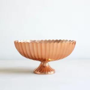 Bol de service rond en cuivre de qualité supérieure, design unique avec du cuivre pour les fruits et les bonbons - Product Image 6