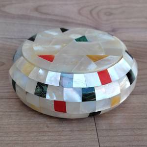 <b>Marble</b> Coaster Handmade Flower Gemstone Inlay Tea Coaster Pietra Dura - Product Image 2