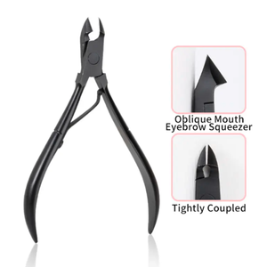 ANAAIF Home Salon Nail Cuticle Trimmer Outil de manucure en acier inoxydable pour pinces à ongles Pédicure Couleur noire Utilisation sur les doigts - Product Image 2