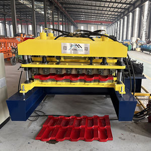 Custom Design Reliable High Speed 1120 <b>Tile</b> Roof Sheet Roll Forming <b>Machine</b> with PLC Control Bearing Motor & Gearbox for Russian - Product Image 2