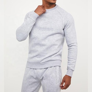 Sweat-shirt à col rond coupe ajustée pour hommes pull gris décontracté avec logo personnalisé Streetwear mode haut en molleton de coton pour hommes pour l'hiver - Product Image 1