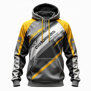 Sudadera con Capucha Personalizada para Hombre, Ropa Urbana Resistente, Estilo Holgado, Sublimada, 100% Poliéster, Mezcla de Algodón Básica, Textura Suave - Product Image 6