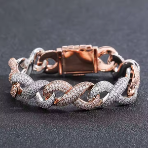 Bracelet en argent 925 avec diamant moissanite, fabrication supérieure en argent avec un éclat de pierre éblouissant, conçu pour la mode élégante - Product Image 1