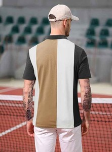 Polo personalizado para hombre 2025 al por mayor, camisetas holgadas de golf 100% algodón con patrón de lona sólida lisas en blanco - Product Image 5