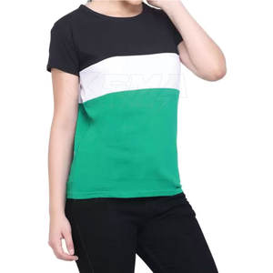 Buena calidad Causal Wears camisetas algodón poliéster mujeres camiseta a la venta 2025 último diseño mujer camiseta - Product Image 3