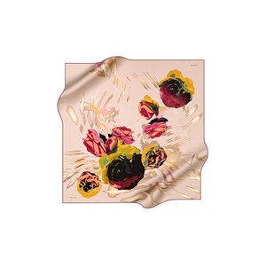 ผ้าคลุมศีรษะและผ้าพันคอผ้าเครปซาตินสีสันสดใส ขนาด 90x90 ซม. - Product Image 1