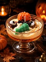 Bougie dessert d'Halloween faite à la main en cire de soja parfumée, bougie milkshake, décoration d'intérieur fantôme effrayant et citrouille, cadeau de fête