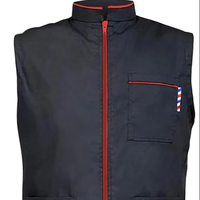 Veste de barbier professionnelle SUNSTAR IMPEX TM-SIv1 pour homme, couleur personnalisée, sans manches, 2 poches, polyester/nylon, haute qualité