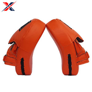 Highland Premium Quality Orange Leather Boxing <b>Mitts</b> Comfortable and Good Selling Sets Newest Style - Product Image 4