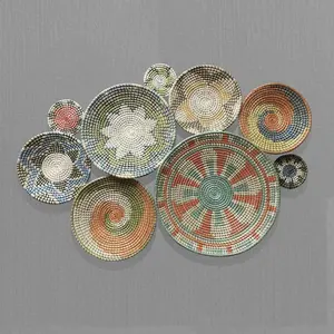 Juego de 9 cestas de bambú para decoración de pared para uso alimentario - Product Image 1