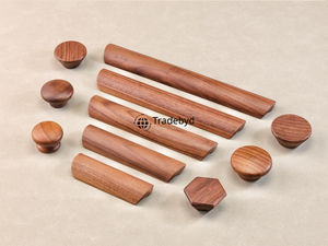 Tradebyd Luxury Minimalist Wooden Drawer Knobs <b>Cabinet</b> Pulls-Handcrafted Eco-Friendly Durable <b>Handles</b> for Kitchen <b>Bathroom</b> - Product Image 4