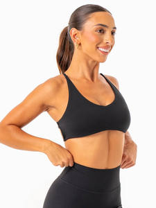 Conjuntos negros de alta calidad OEM para mujer, conjunto de 2 piezas, mallas ajustadas para mujer, el último ajuste de cintura alta con pretina trasera en forma de V - Product Image 6