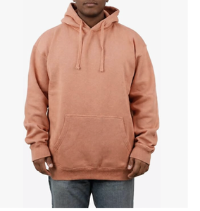 Sudadera con Capucha Lisa, Estilo Holgado, Hombros Caídos, Tejido Grueso de Felpa CVC, Corte Relajado para Hombre, Sudadera sin Estampado con Bolsillo Tipo Canguro - Product Image 4