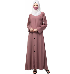 Caftan Abaya pour femmes élégant et islamique, léger, respirant, en polyester, longueur cheville, manches longues, traditionnel, vêtement extérieur - Product Image 1