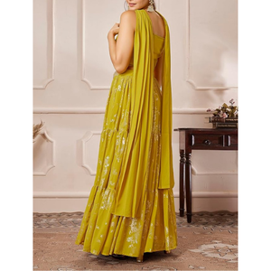 Dernière collection de robes de soirée de créateur pour l'Aïd Robe de soirée personnalisée pour femmes ensemble Lehenga Choli avec Dupatta Robe indienne pour adultes - Product Image 6