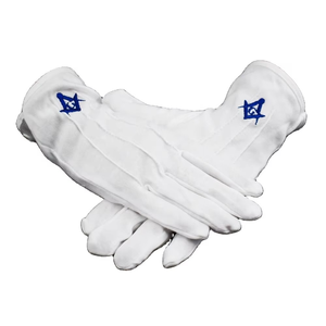 Guantes de algodón blanco masónico de alta calidad, guantes personalizados cómodos de nuevo estilo a precio barato, guantes masónicos - Product Image 3
