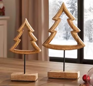 Scène de cerf de forêt de pins de table en métal brillant pour événement de vacances d'hiver et décor festif - Product Image 4