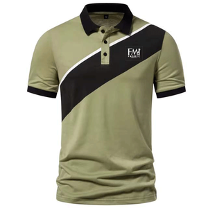 Top Trending Men's for Polo T-Shirts Color personalizado 100% Tela de lona de algodón Patrón sólido-Buenas características de fabricación - Product Image 1