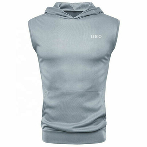 2024 <b>Men's</b> Muscle Fit Athletic Pullover <b>Hoodie</b> <b>Sleeveless</b> Cotton Gym Workout Tank Top - Product Image 5