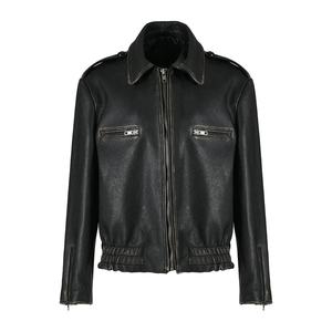 High Quality Short Sleeve <b>Men's</b> Leather <b>Jacket</b> with Zip Chest Pocket <b>Canvas</b> Fabric-for <b>Men</b> <b>jacket</b> for <b>men</b> - Product Image 1