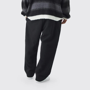 Vente en gros chaude 100% coton polaire vierge jambe large pantalons pour hommes personnalisé DTF imprimé logo ouvert bas homme lavé pantalons de survêtement - Product Image 5