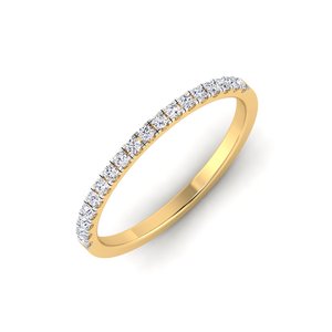 Half Eternity Diamond Engagement <b>Ring</b> Simple Wedding Gift Stackable Band 14k Gold Plated Sterling <b>Silver</b> Women's Trendy Fine - Product Image 3